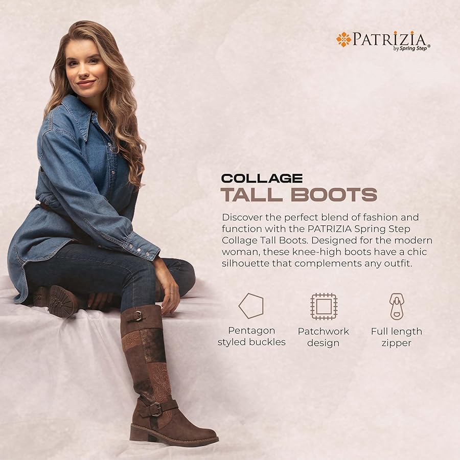 Amazon.com | PATRIZIA Spring Step Collage Tall Boots For Women
